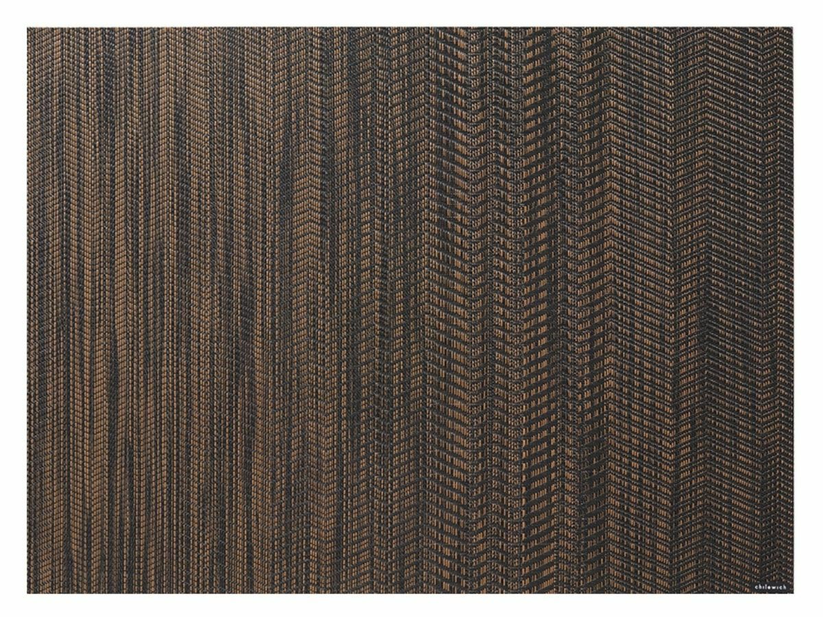 チルウィッチ ランチョンマット・ウェーブ｜茶黒の北欧の波模様