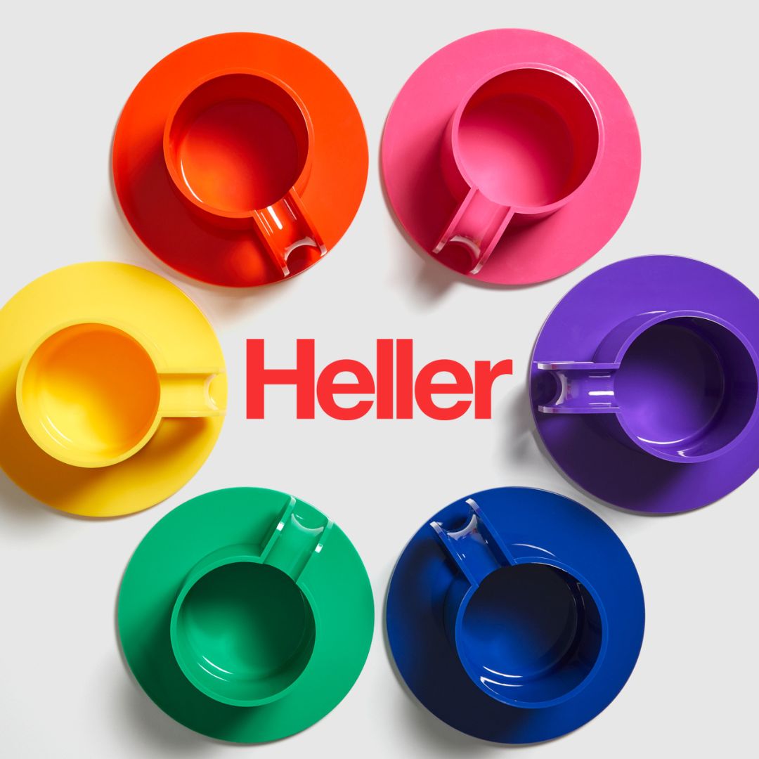 Heller,ヘラー,カップ＆ソーサー,massimovignelli,アメリカンレトロ,アメリカンヴィンテージ