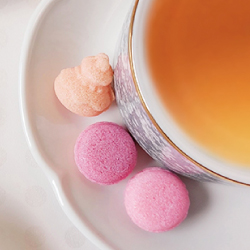 マカロンやフランスの伝統菓子ルリジューズの形をした角砂糖