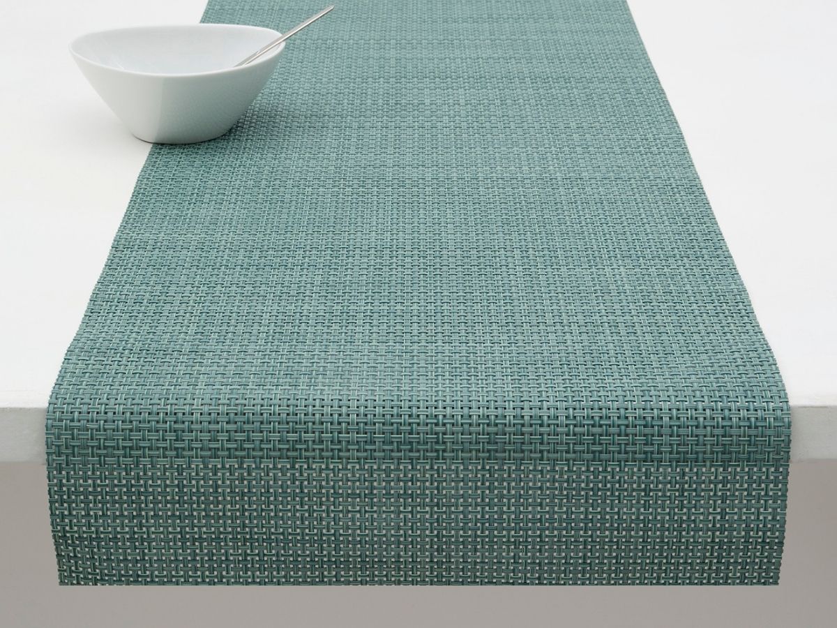 チルウィッチ ランチョンマット バスケットウィーブ柄　平織り セラドン色