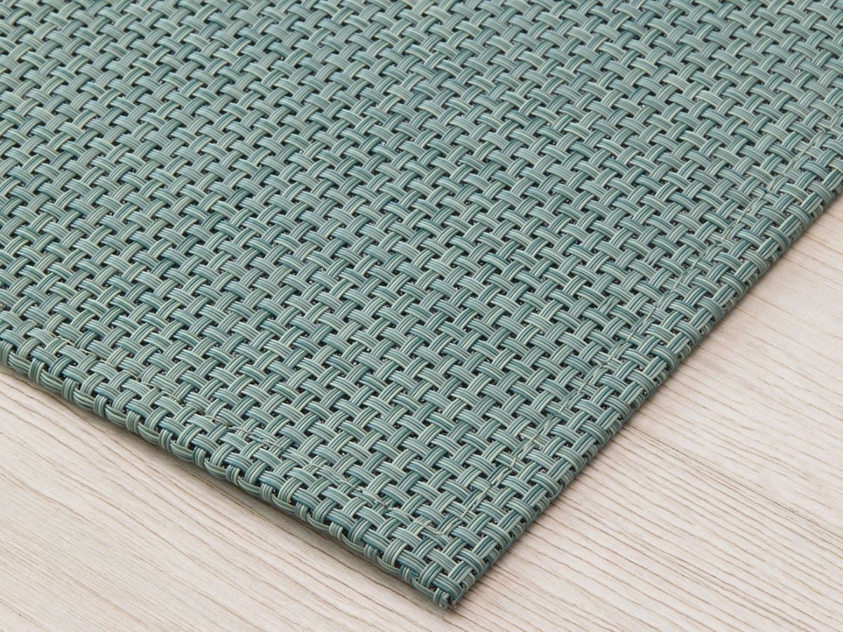 チルウィッチ　フロアマット　平織り　敷物　ラグ　バスケットウィーブ柄　セラドン色