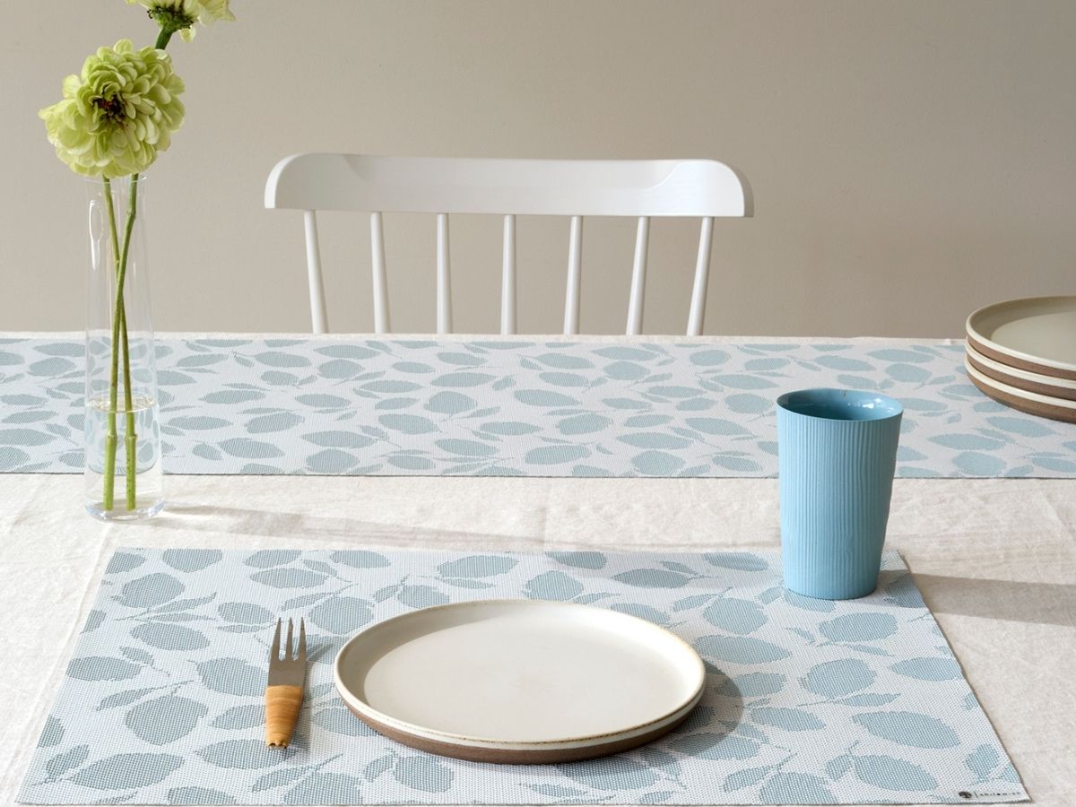 2026春夏の新作 チルウィッチのランチョンマット マーサスチュアート レモンリーブス ライトブルー ロビンスエッグ色