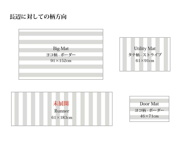 チルウィッチ玄関マットのBold Stripe