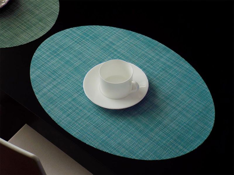 チルウィッチ　ランチョンマット　ミニバスケットウィーブ　ターコイズ色