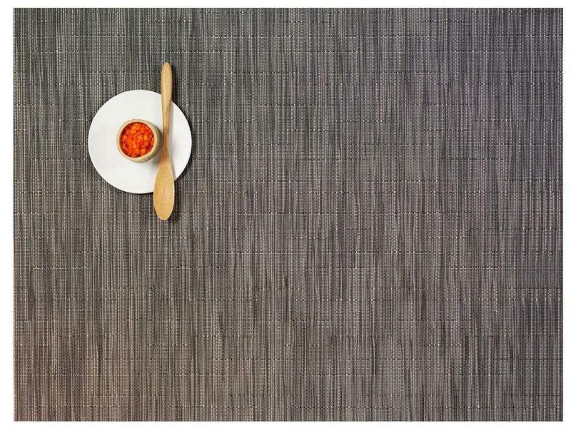 チルウィッチ ランチョンマット バンブー｜チャコールグレイの不均一な