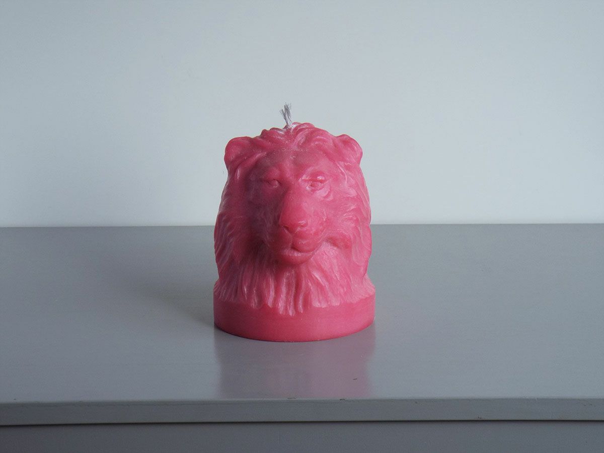 北欧テイストのアニマルキャンドル（ロウソク）・ピンク｜British