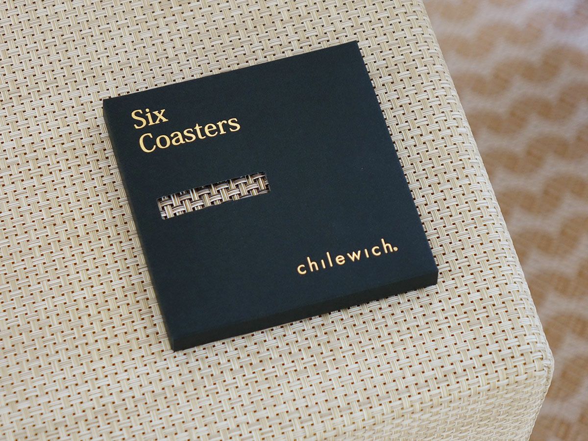 コースター　チルウィッチ　10×10cm バスケットウィーブ柄