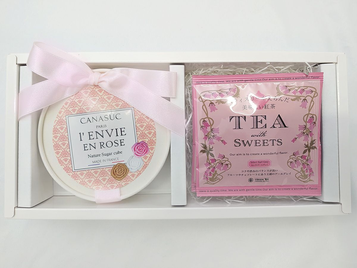 かわいいデザインシュガーとムレスナティーのギフトセット