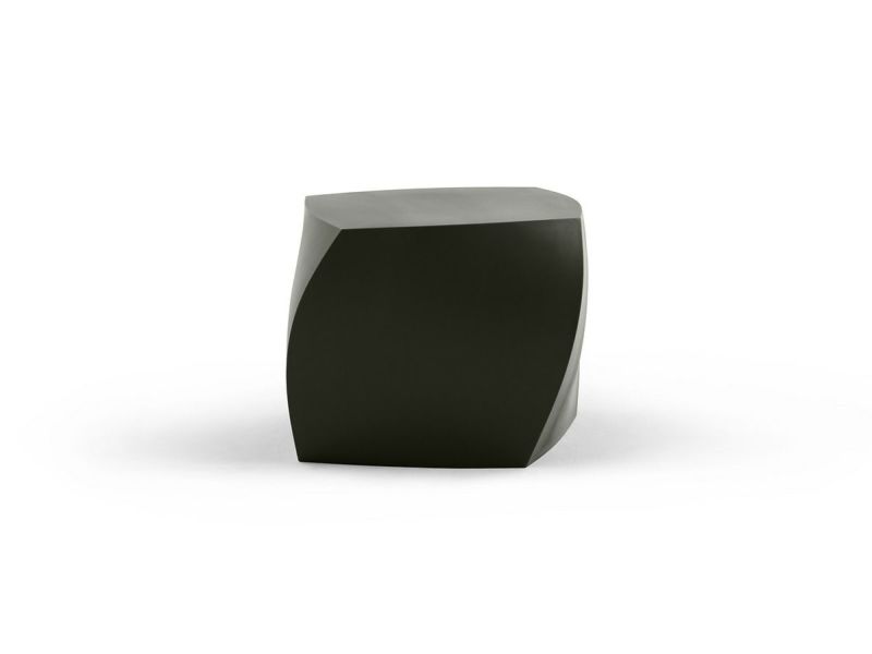 ローテブルやスツールになるフランクゲーリーのゲーリーレフトツイストキューブ（黒）　Heller Funiture