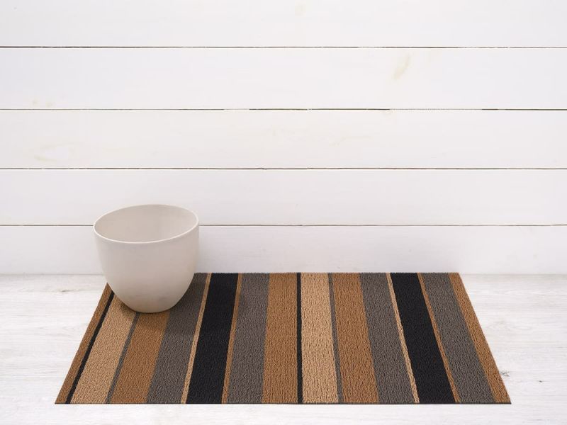 チルウィッチの玄関・キッチンマット Bolt Stripe柄 Honey色