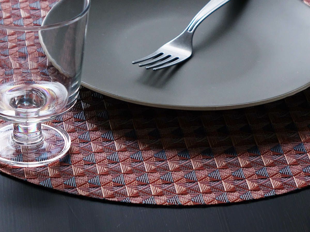 チルウィッチのランチョンマット Crane柄 Raspberry色