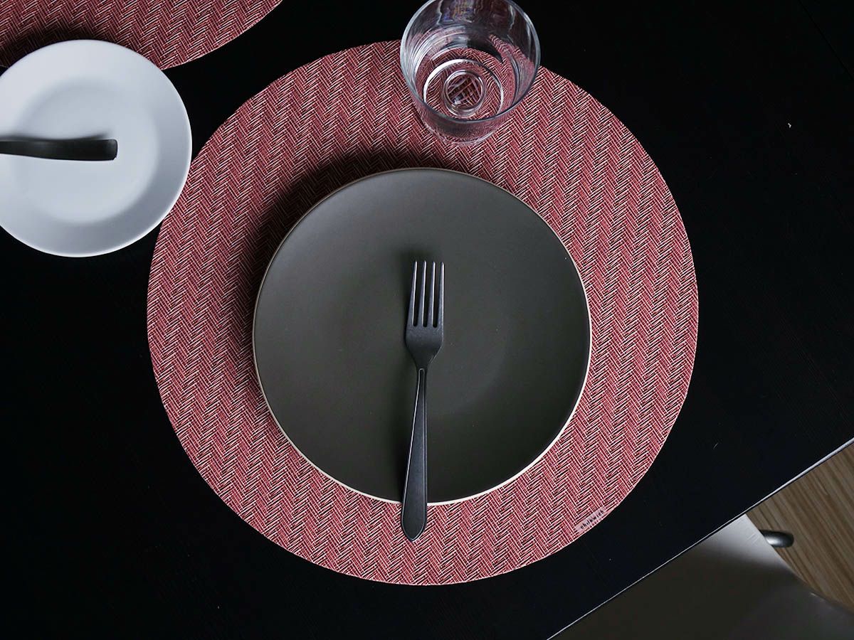 チルウィッチのランチョンマット Foxtail柄 Raspberry色