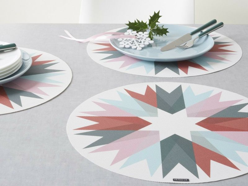 チルウィッチのランチョンマット Ribbon柄 Juniper色